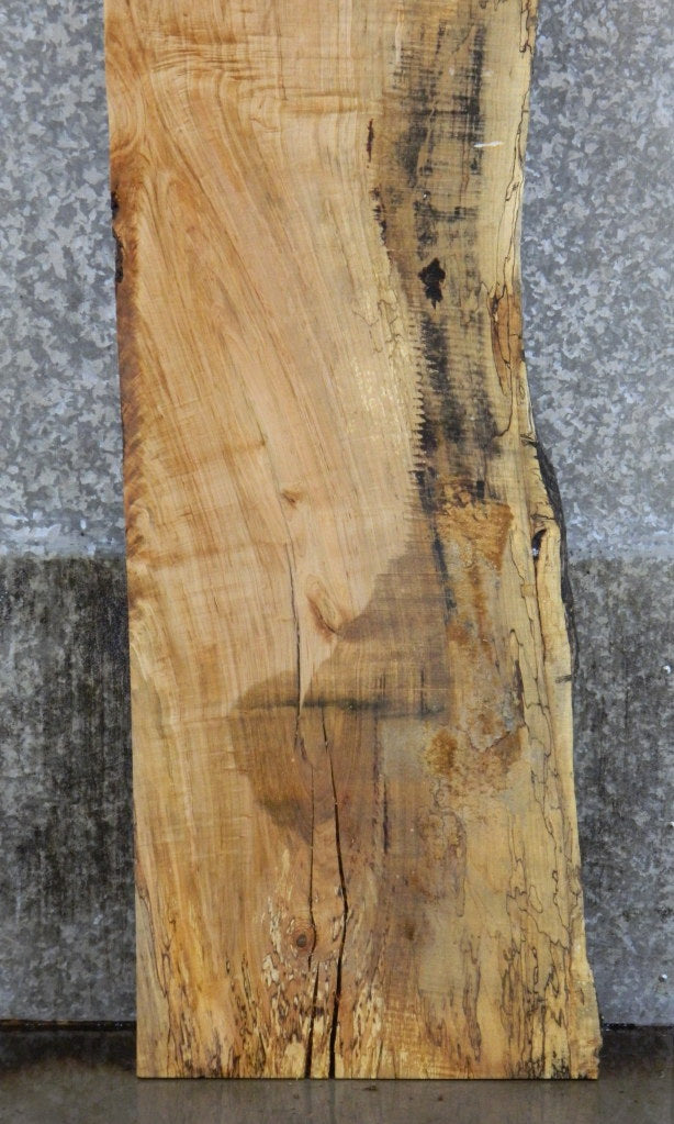 Spalted Maple Partial Live Edge Headboard Wood Slab 289