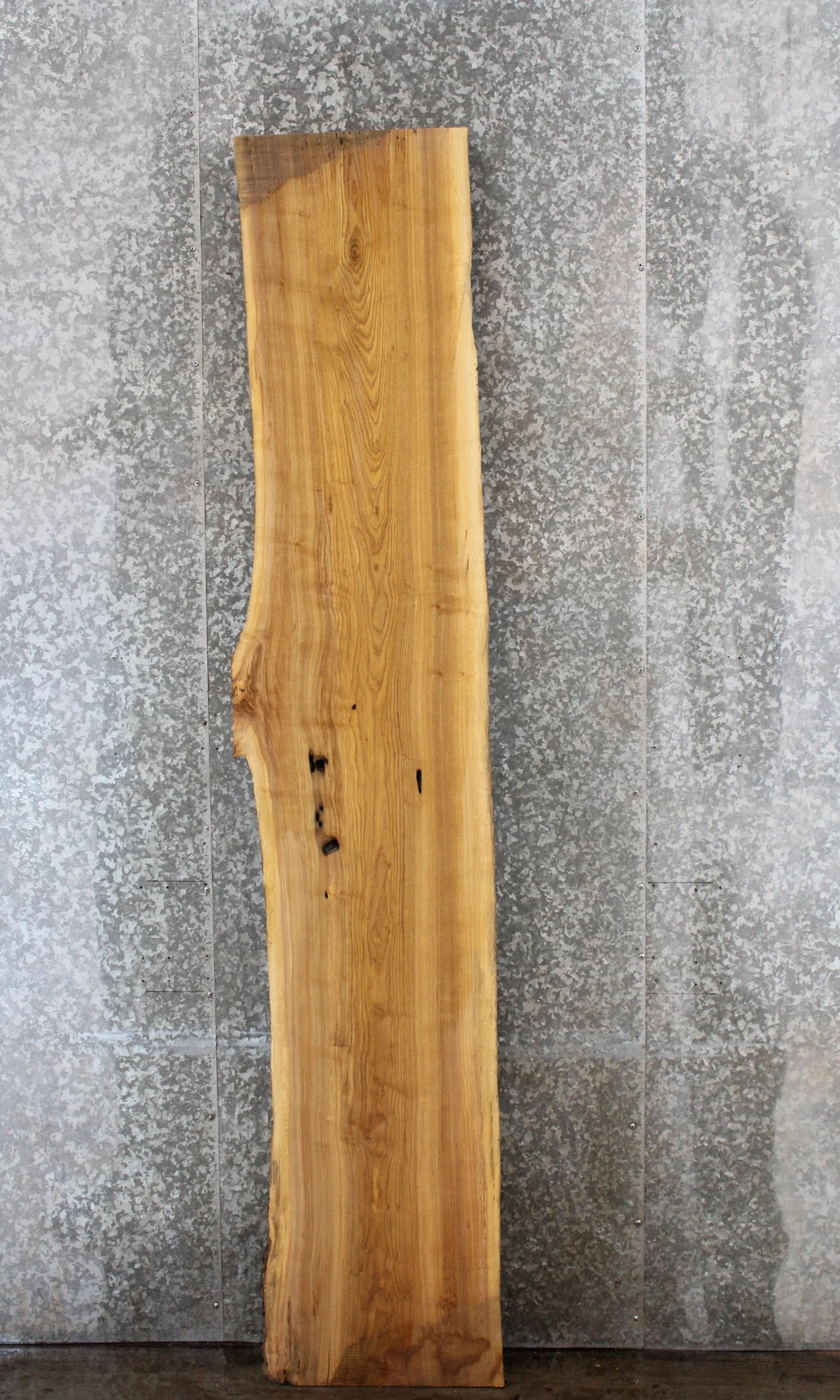 Rustic Live Edge Ash Bar Top Slab, Straight Console Table Slab 28