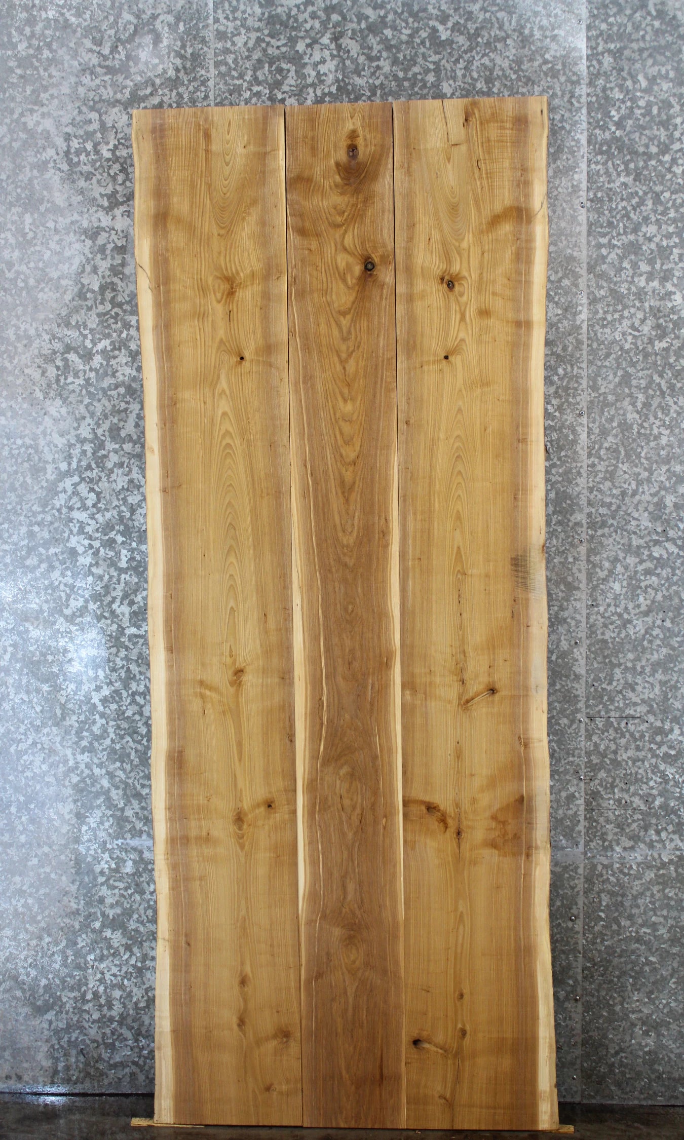 3- Bookmatched Live Edge Ash Dining Table Top Slabs 295,297,299
