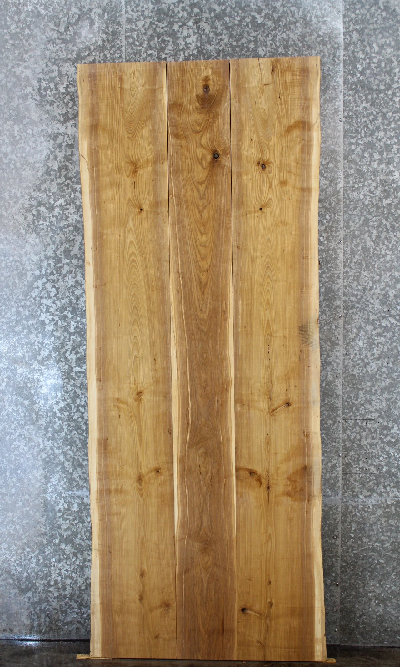 3- Bookmatched Live Edge Ash Dining Table Top Slabs 295,297,299