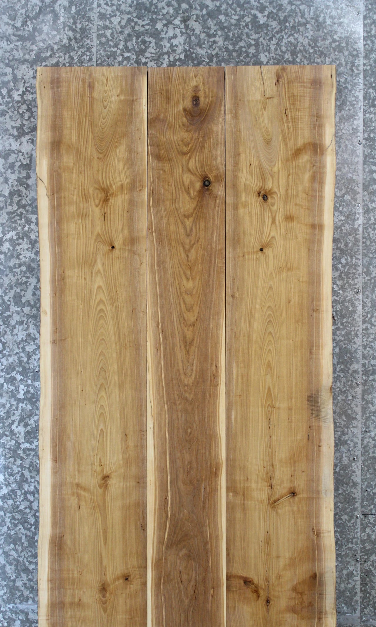 3- Bookmatched Live Edge Ash Dining Table Top Slabs 295,297,299