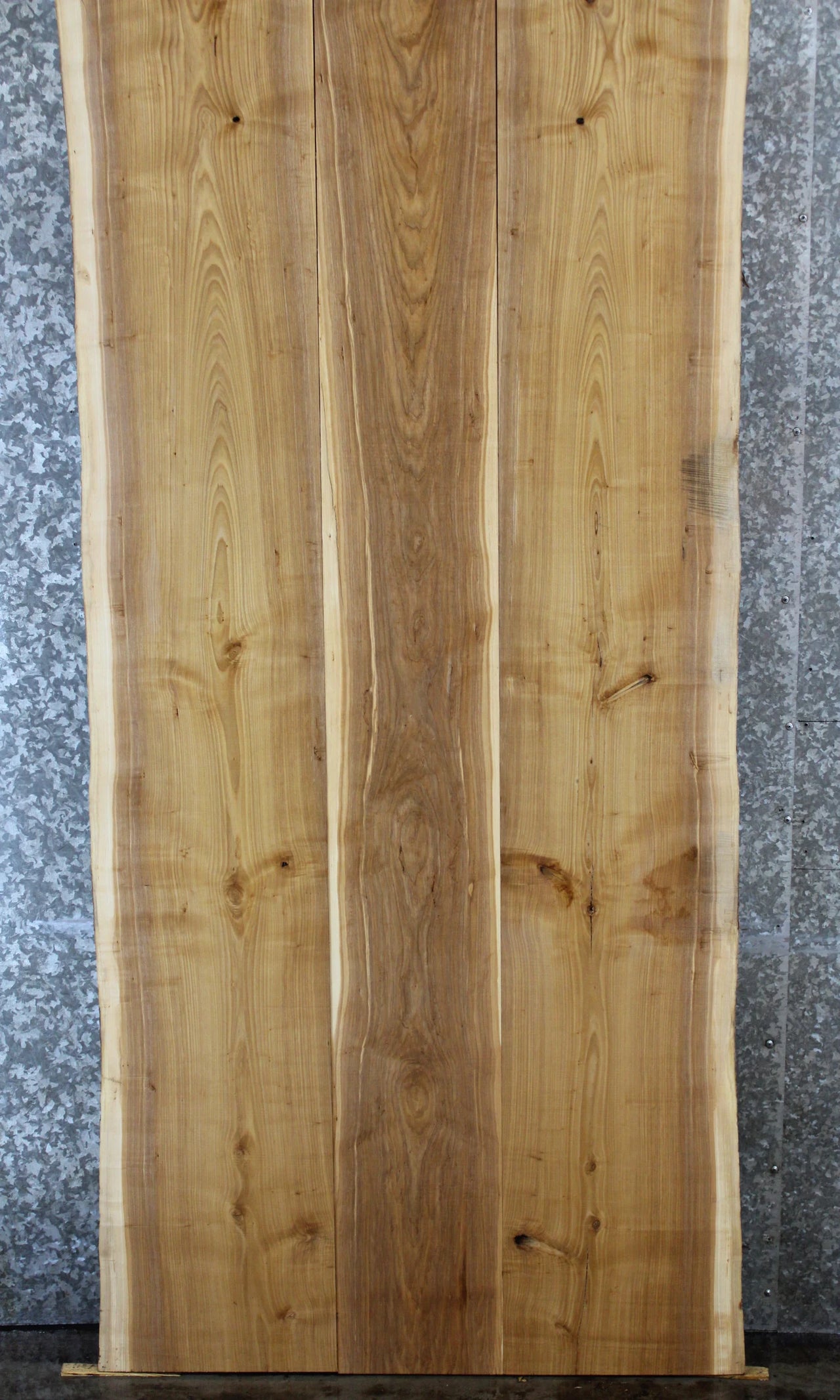 3- Bookmatched Live Edge Ash Dining Table Top Slabs 295,297,299