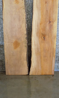 Thumbnail for 2- Bookmatched Live Edge Sycamore Dining Table Top Slabs 303-304