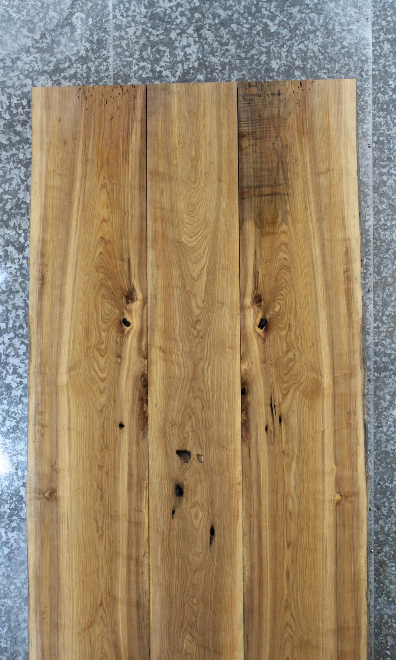 3- Bookmatched Live Edge Ash Kitchen Table Top Slabs 311-313
