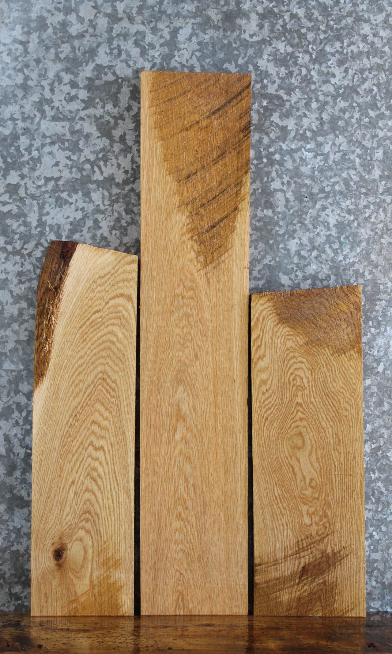 3- Live Edge White Oak Lumber Boards/DIY Project 32906-32908