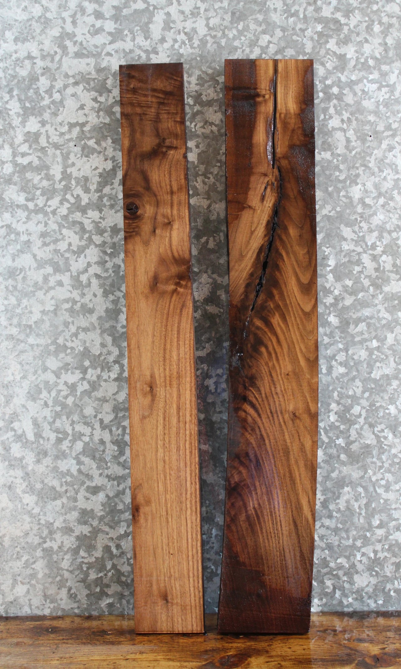 2- Salvaged Black Walnut Lumber Boards/Craft Pack 32992-32993