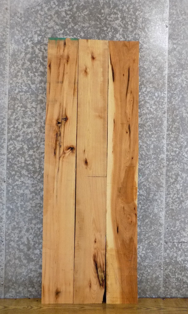 3- Salvaged Hickory Kiln Dried Lumber Boards/Wall Shelf Slabs 33014
