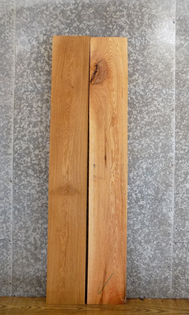 2- Salvaged Kiln Dried Red Oak Lumber Boards/Wall Shelf Slabs 33197