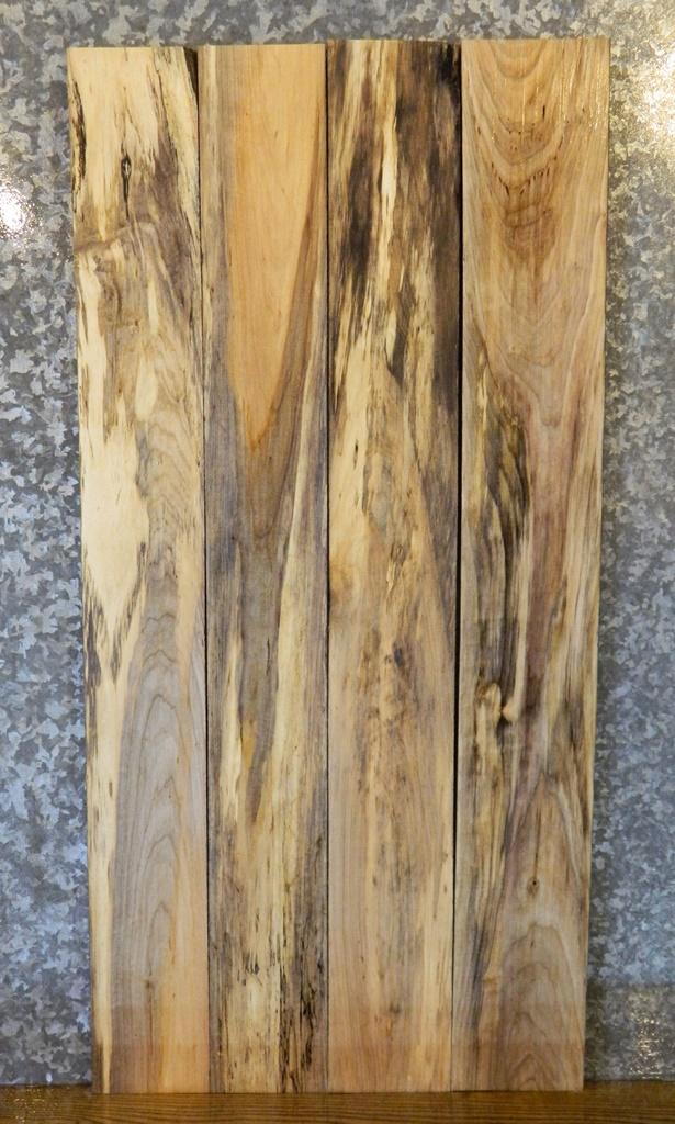 4- DIY Sunrise Spalted Maple Solid Wood Lumber Boards LSHA01 33224-33227