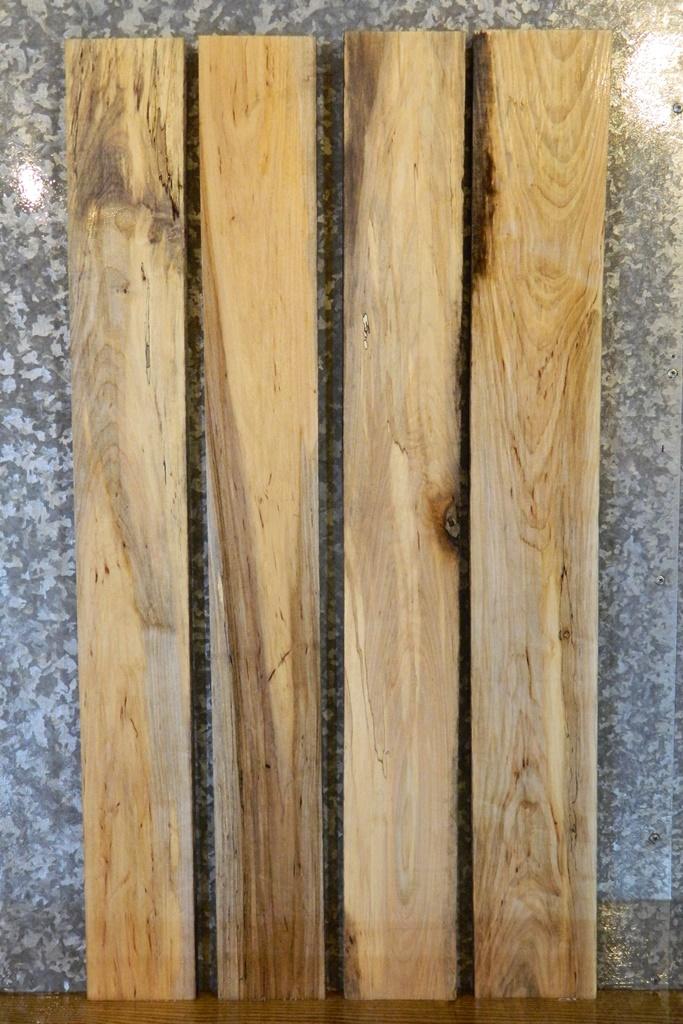 4- DIY Sunrise Spalted Maple Solid Wood Lumber Boards LSHA01 33224-33227