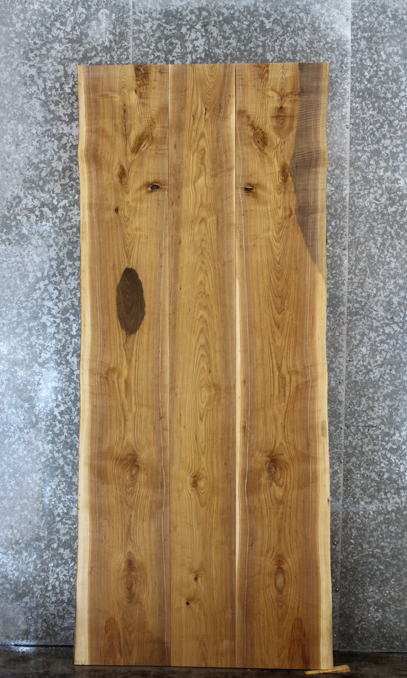 3- Bookmatched Live Edge Ash Kitchen Table Top Slabs 351-353