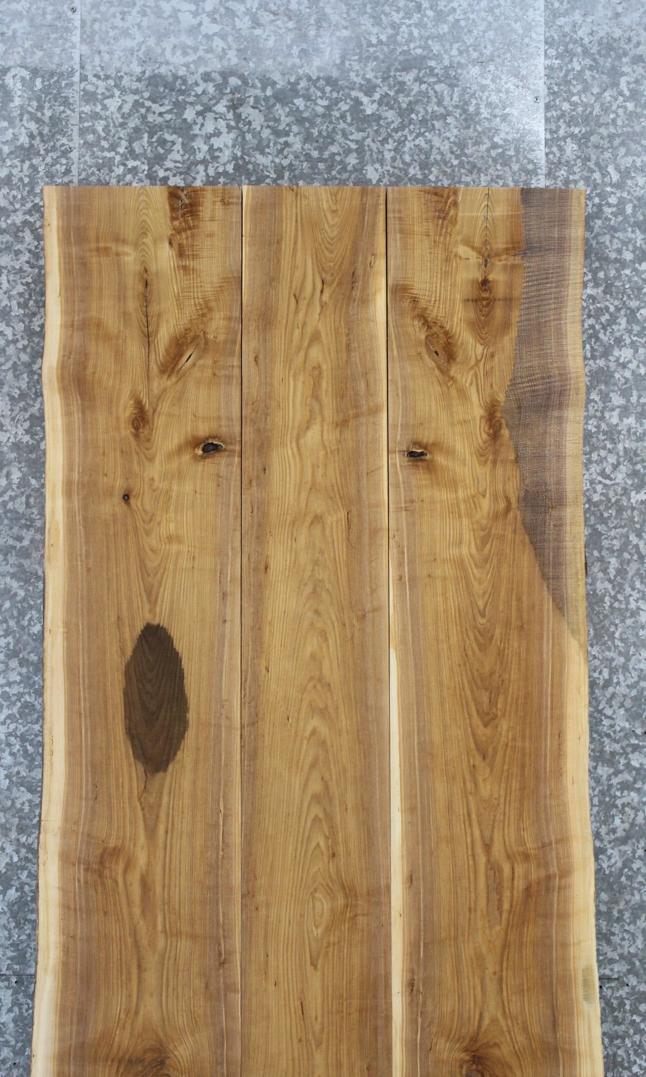 3- Bookmatched Live Edge Ash Kitchen Table Top Slabs 351-353
