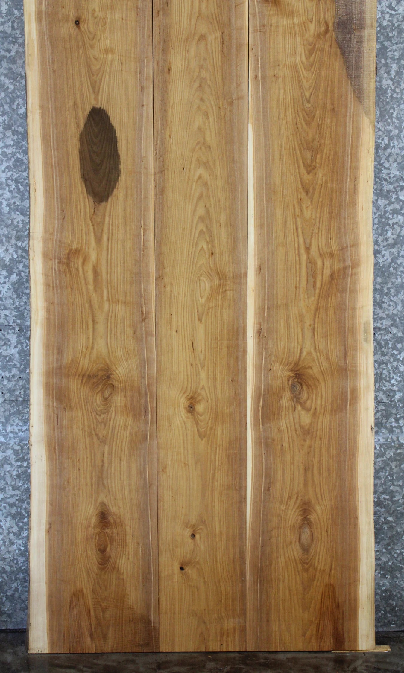3- Bookmatched Live Edge Ash Kitchen Table Top Slabs 351-353