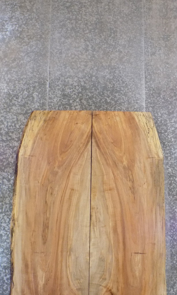 2- Bookmatched Live Edge Spalted Maple Dining Table Top Slabs 361-362