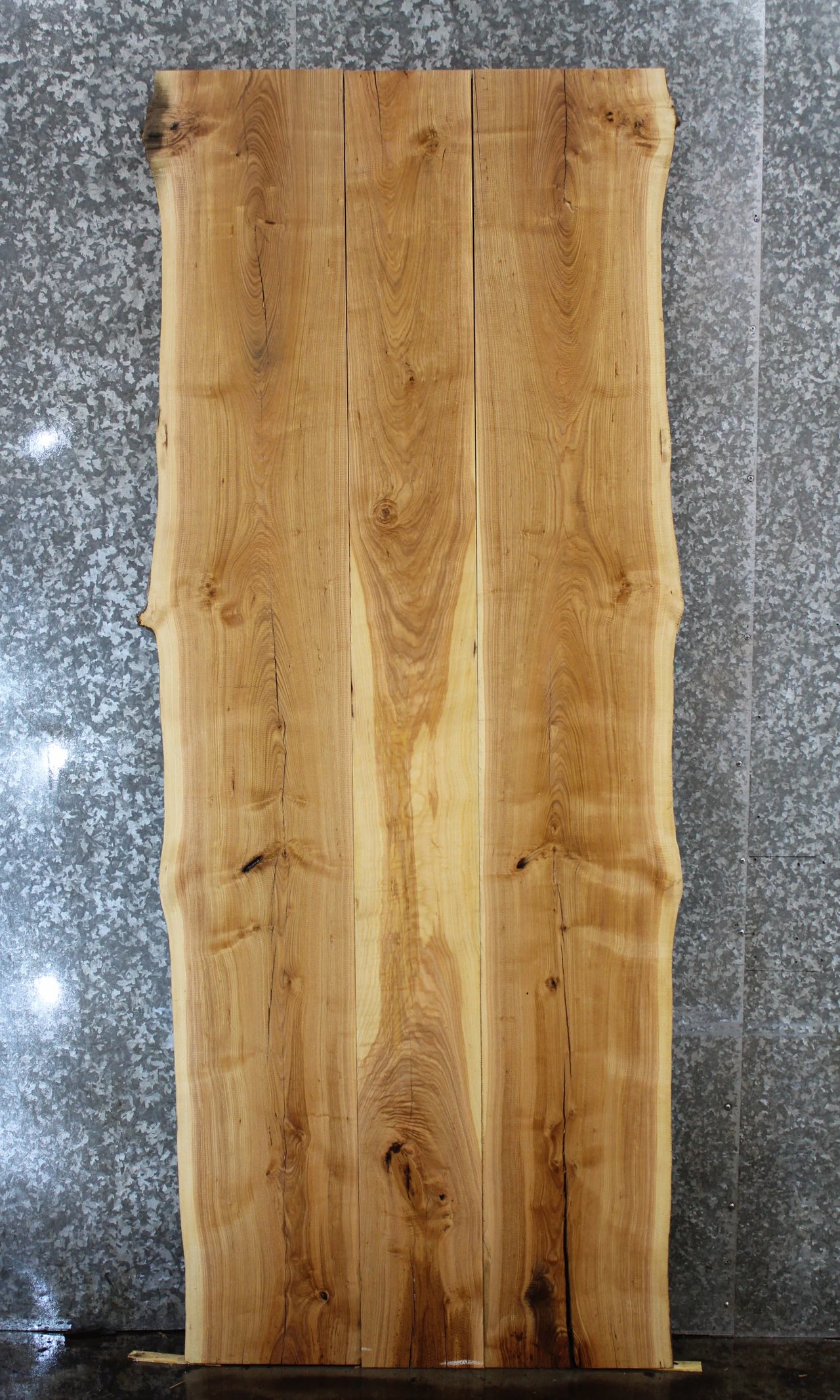 3- Live Edge Ash Conference Table Top Set, Wood Table Top 374-376