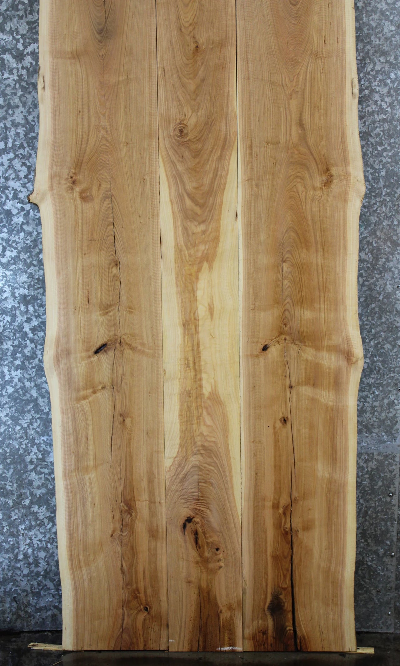 3- Live Edge Ash Conference Table Top Set, Wood Table Top 374-376