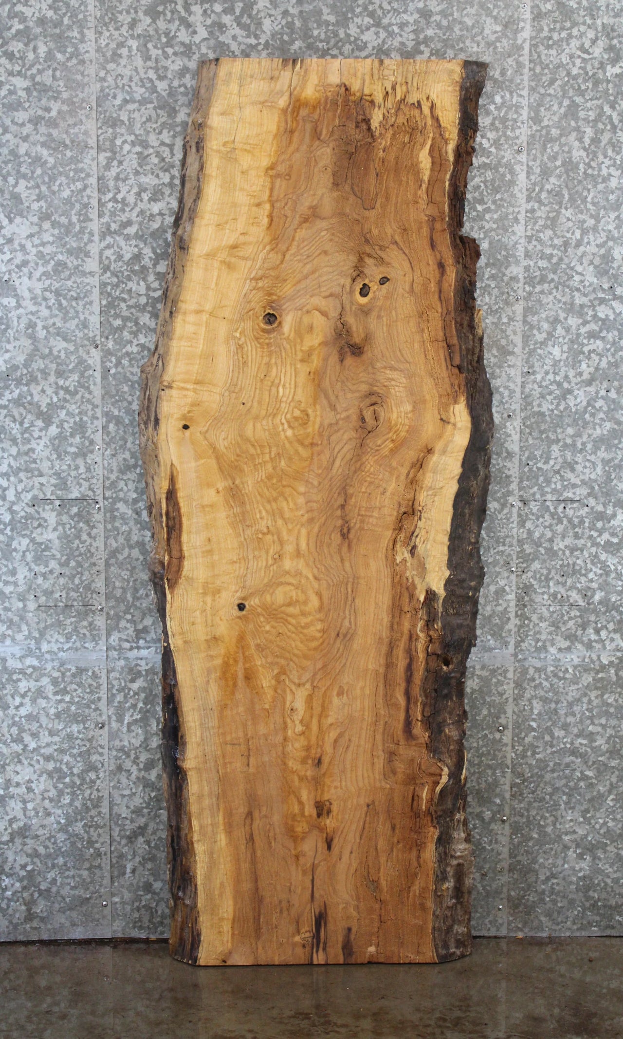 Live Edge Ash Office Desk Top Slab, Wide Bar Top 39002