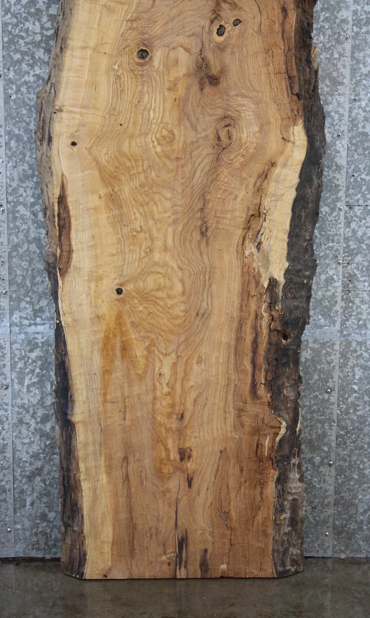 Live Edge Ash Office Desk Top Slab, Wide Bar Top 39002