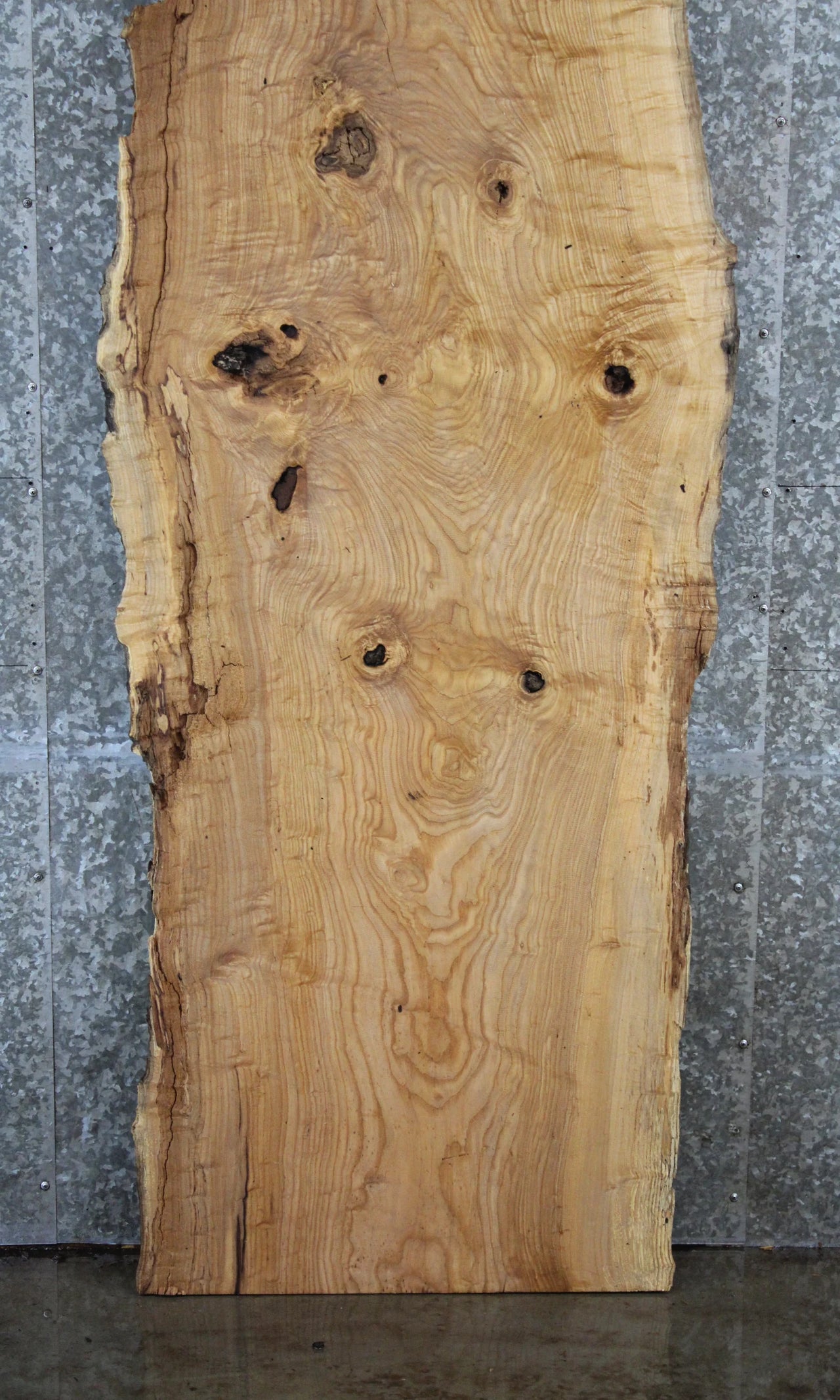 Live Edge Ash Office Desk Top Slab, Wide Bar Top 39002