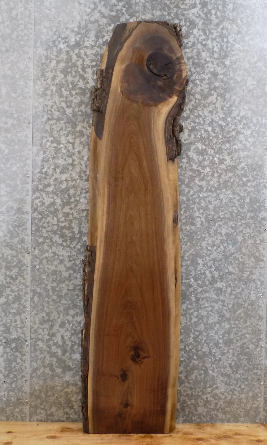 Live Edge Black Walnut Wood Shelf/Sofa Table Slab 39013