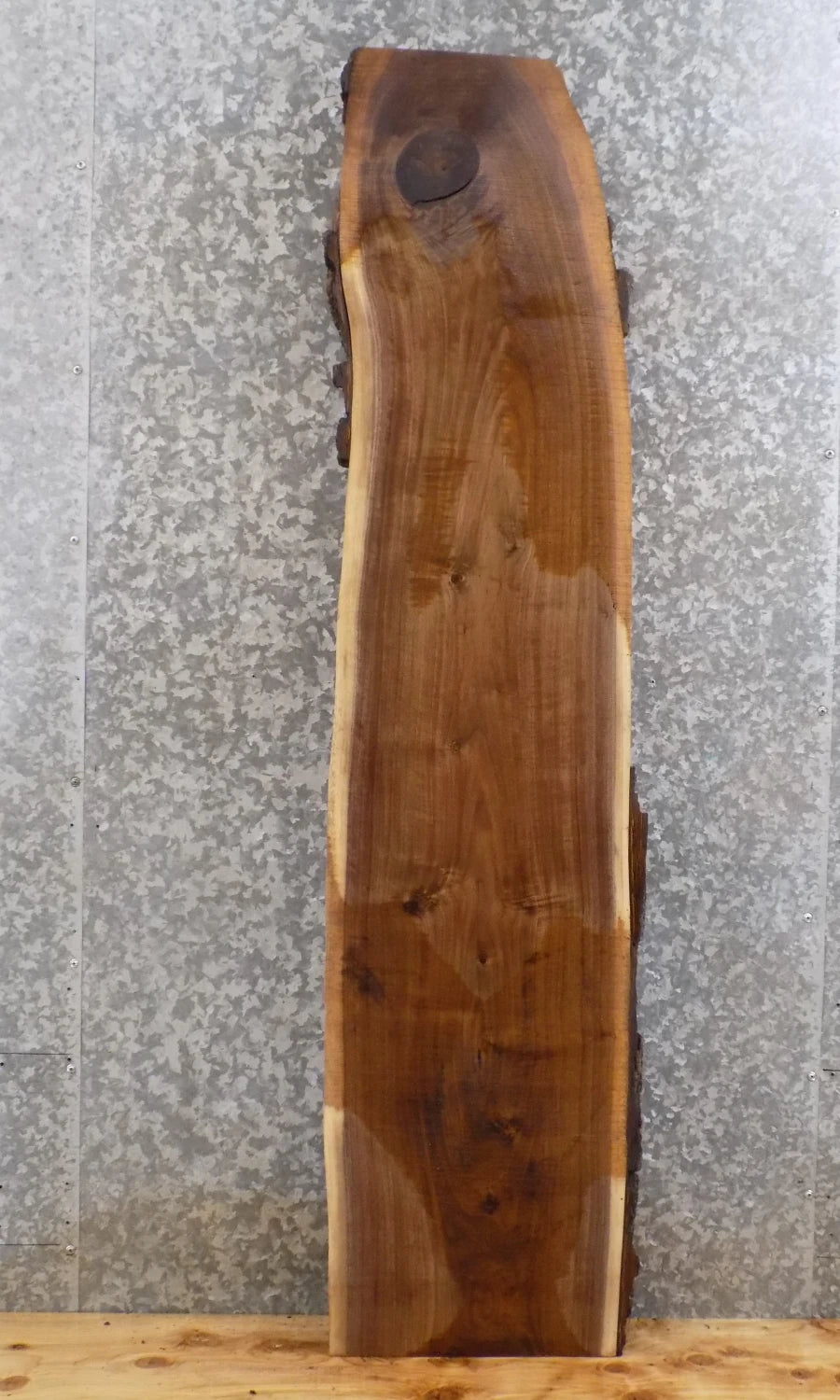 Live Edge Black Walnut Wood Shelf/Sofa Table Slab 39013