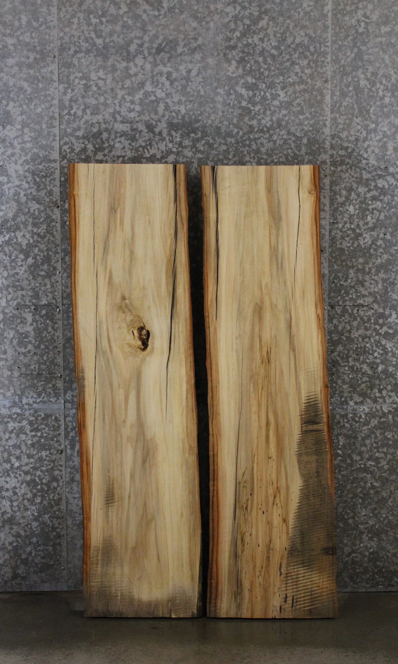 2- Elm Live Edge Bench/Shelf Slabs 39015-39016