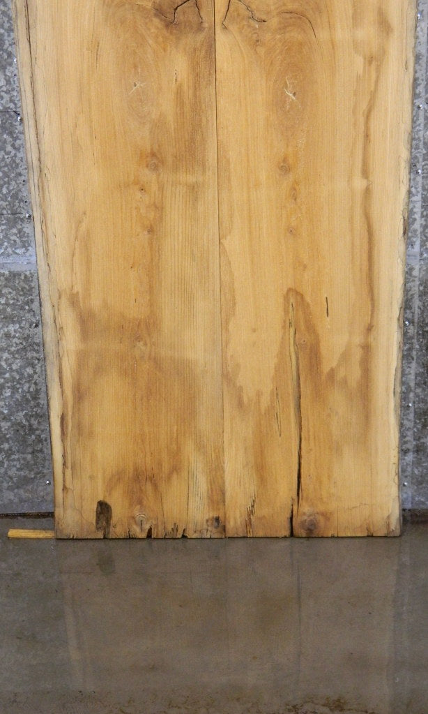 2- Live Edge Hackberry Bookmatched Kitchen Table Top Slabs 39042-39043