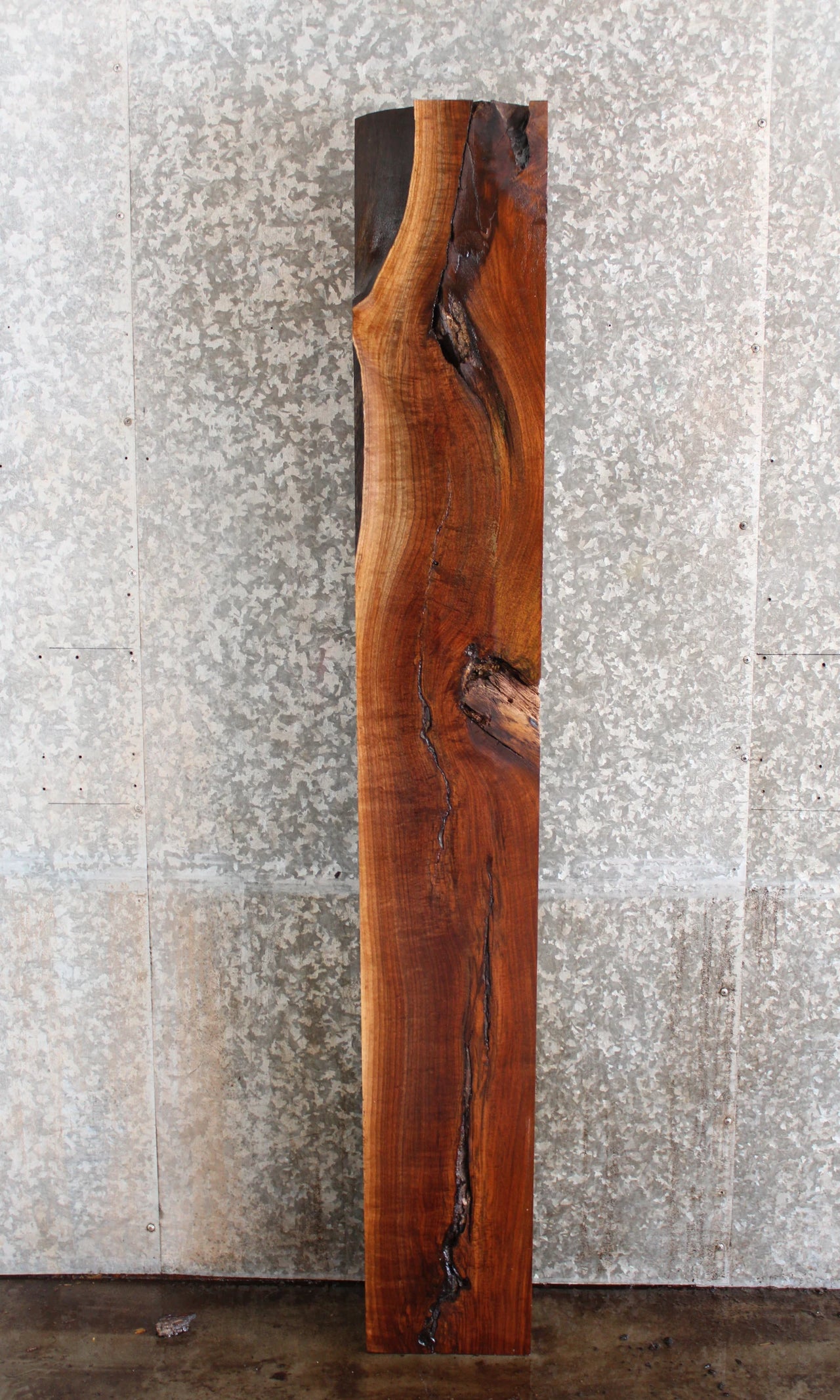 Rustic Live Edge Black Walnut Mantel Wood Slab 39042