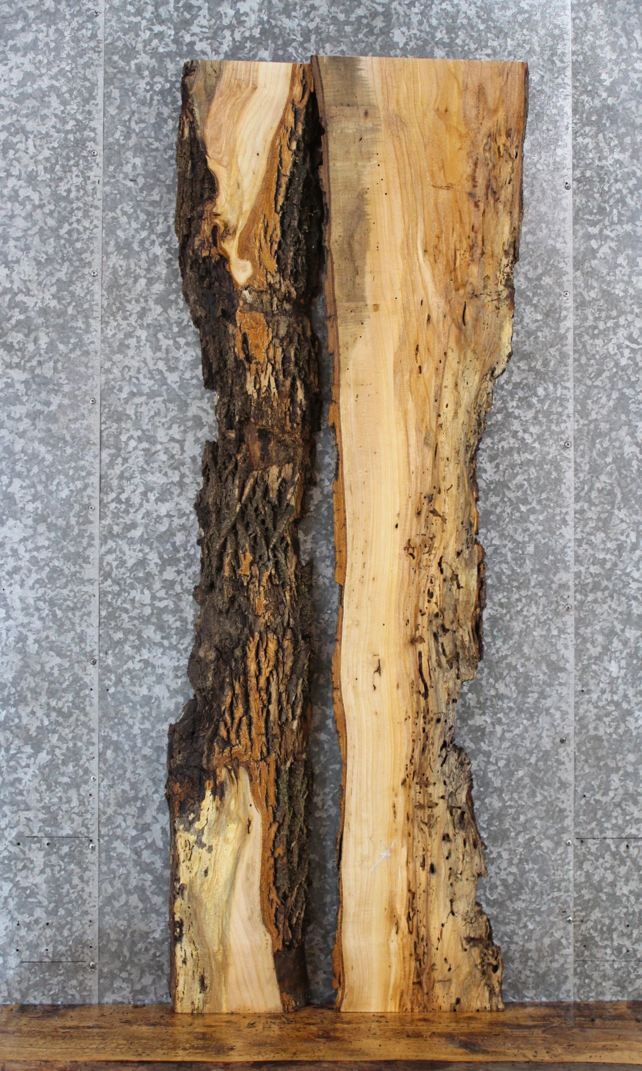 2- Live Edge Ash River Table/Desk Top Slabs 39043