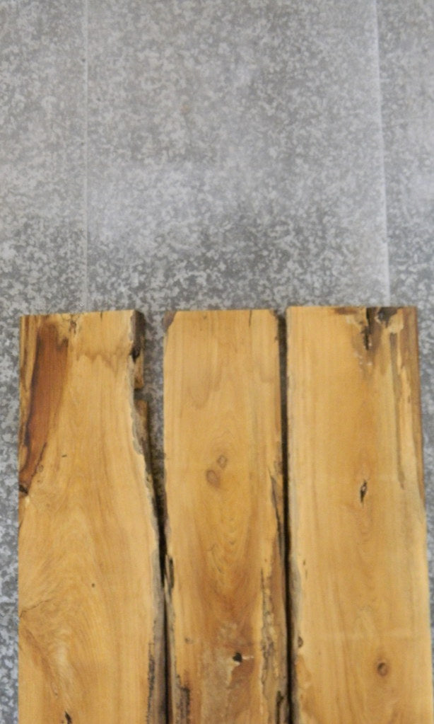 3- Live Edge Bookmatched Hackberry Kitchen Table Slab Set 39044-39046