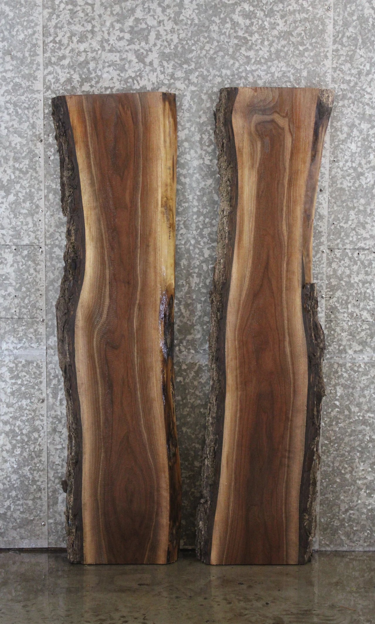 2- Black Walnut Live Edge River Table/Bench Slabs 39055