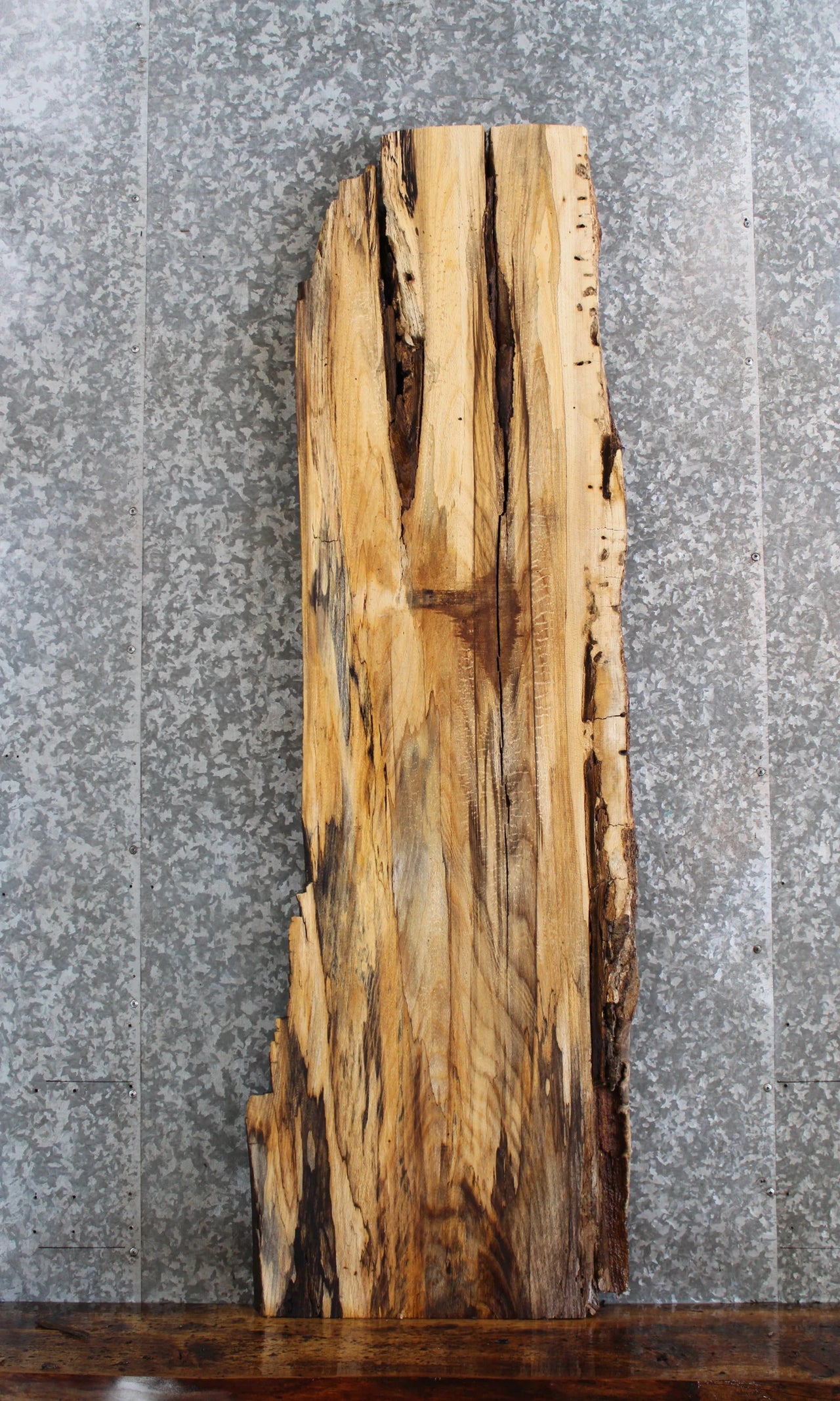 Live Edge Spalted Maple Bench Seat/Console Table Top Slab 39055
