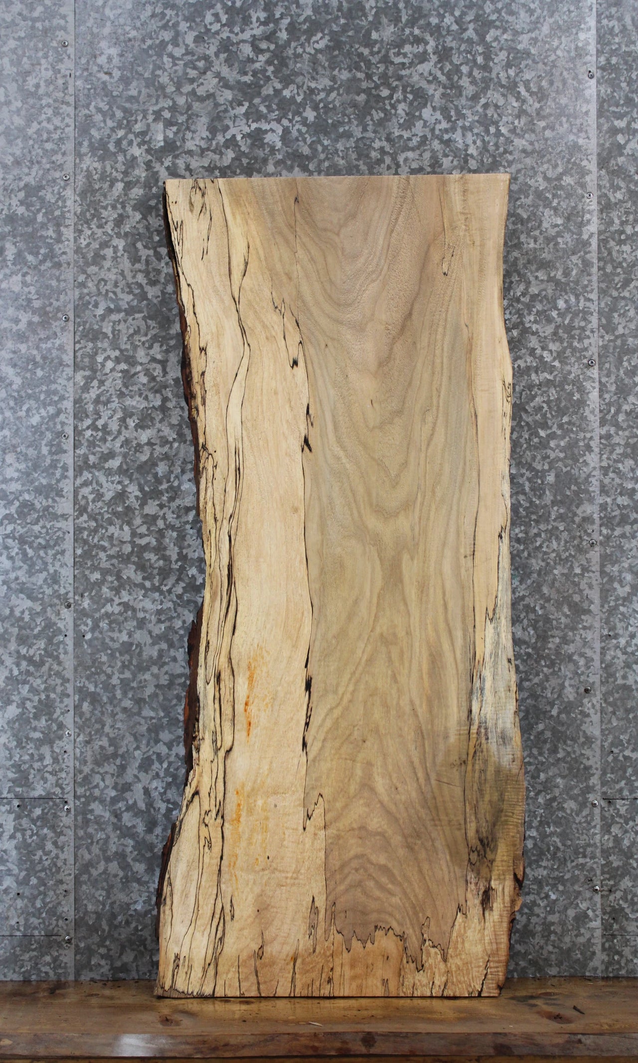 Spalted Maple Live Edge Bench/Desk Slab 39056