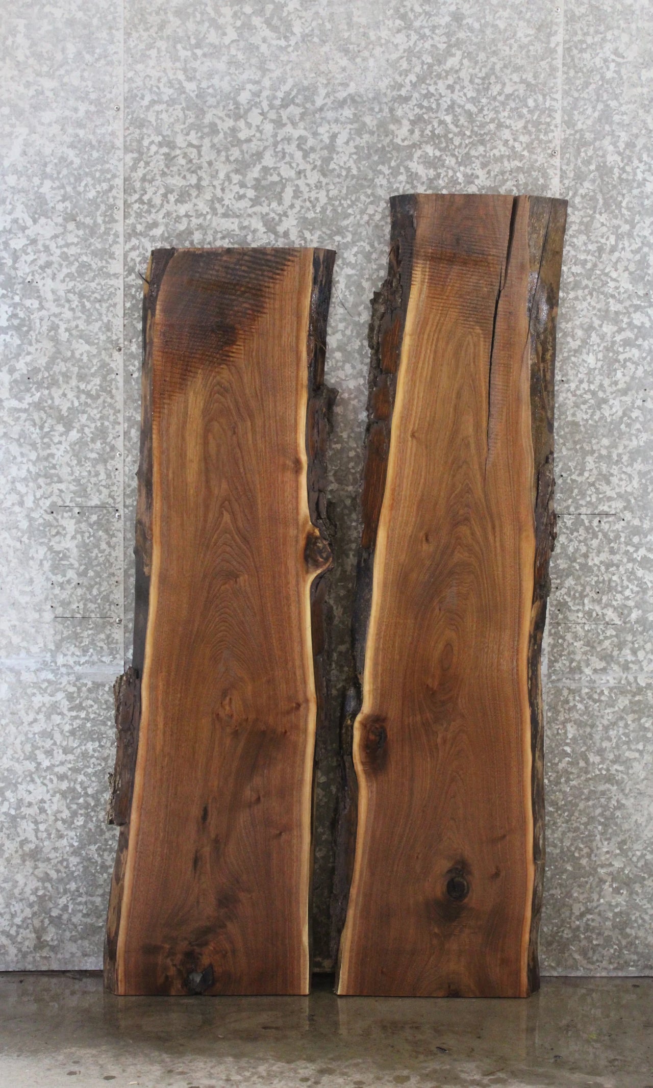 2- Black Walnut Live Edge River Table/Bench Slabs 39057