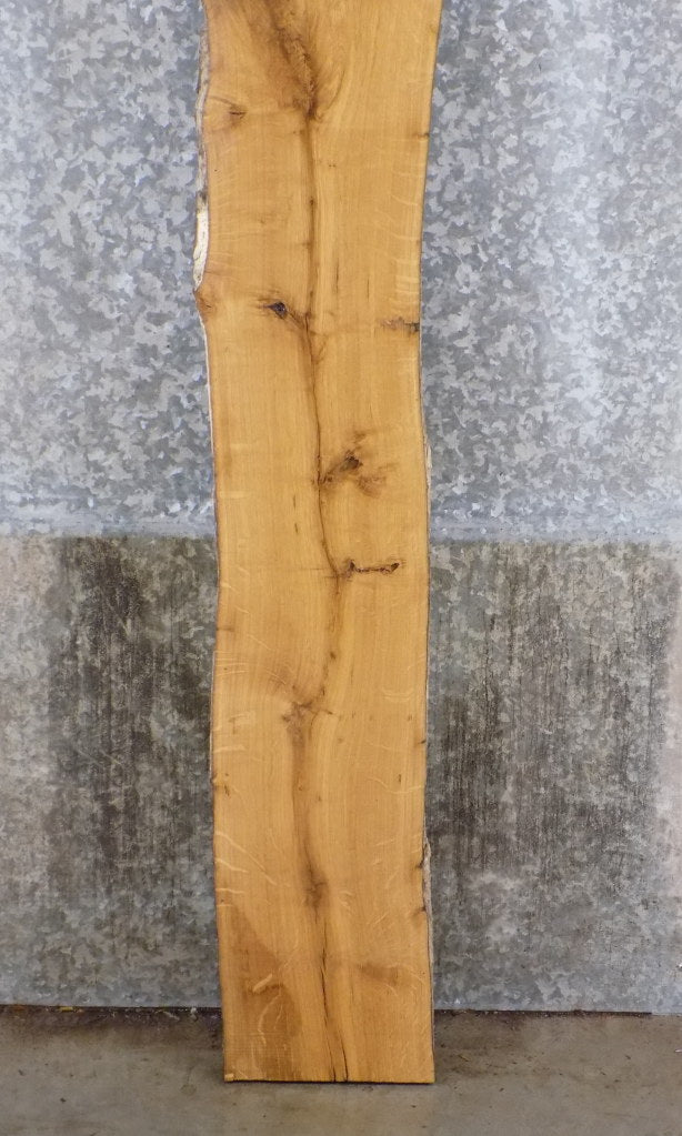 Natural Edge Rustic White Oak Sofa Table/Bar Top Wood Slab 39060