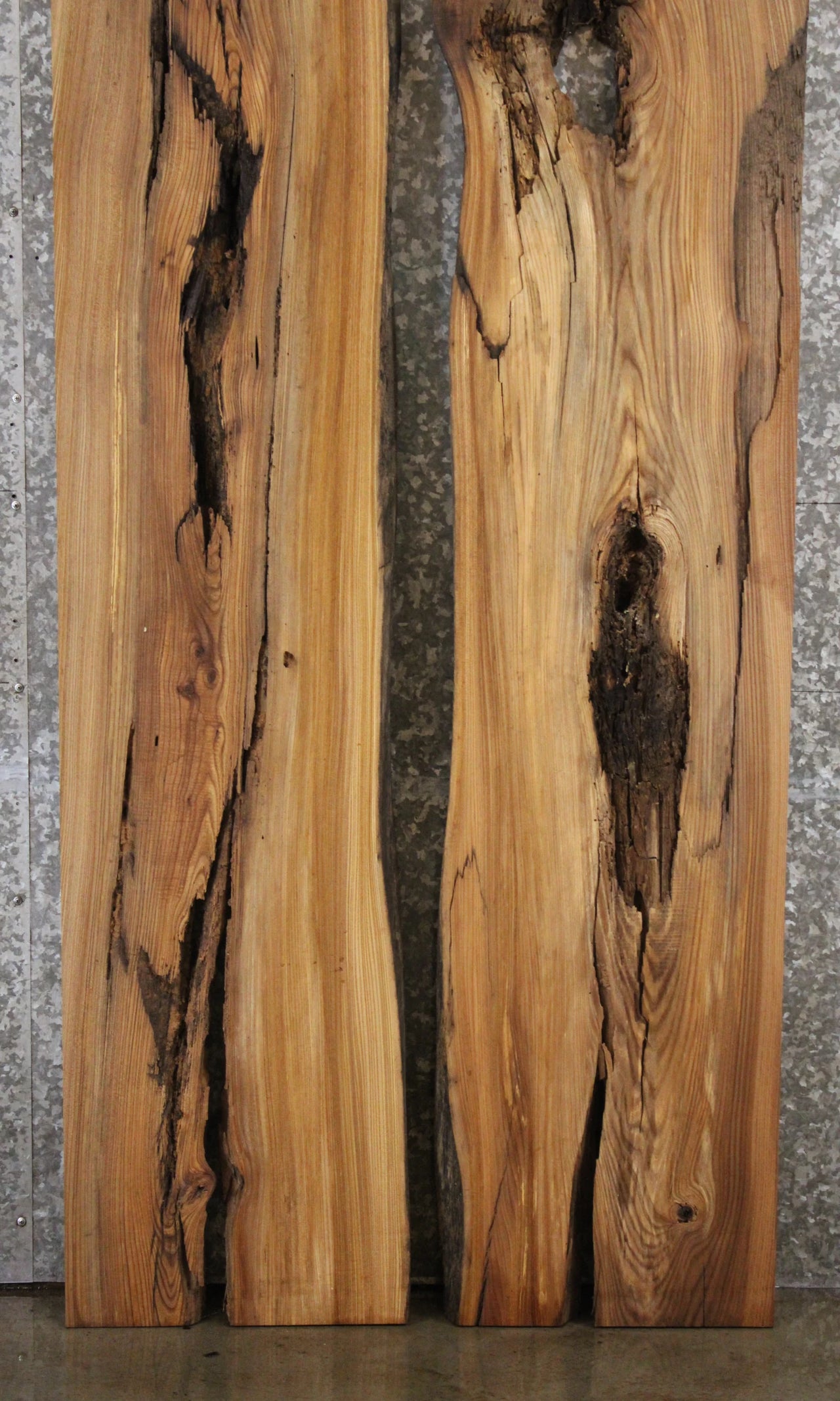2- Rustic Elm Bookmatched Dining Table Top, Coffee Table 39063