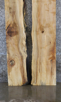 Thumbnail for 2- Spalted Maple Bookmatched Live Edge Kitchen Table Top Slabs 39065-39066