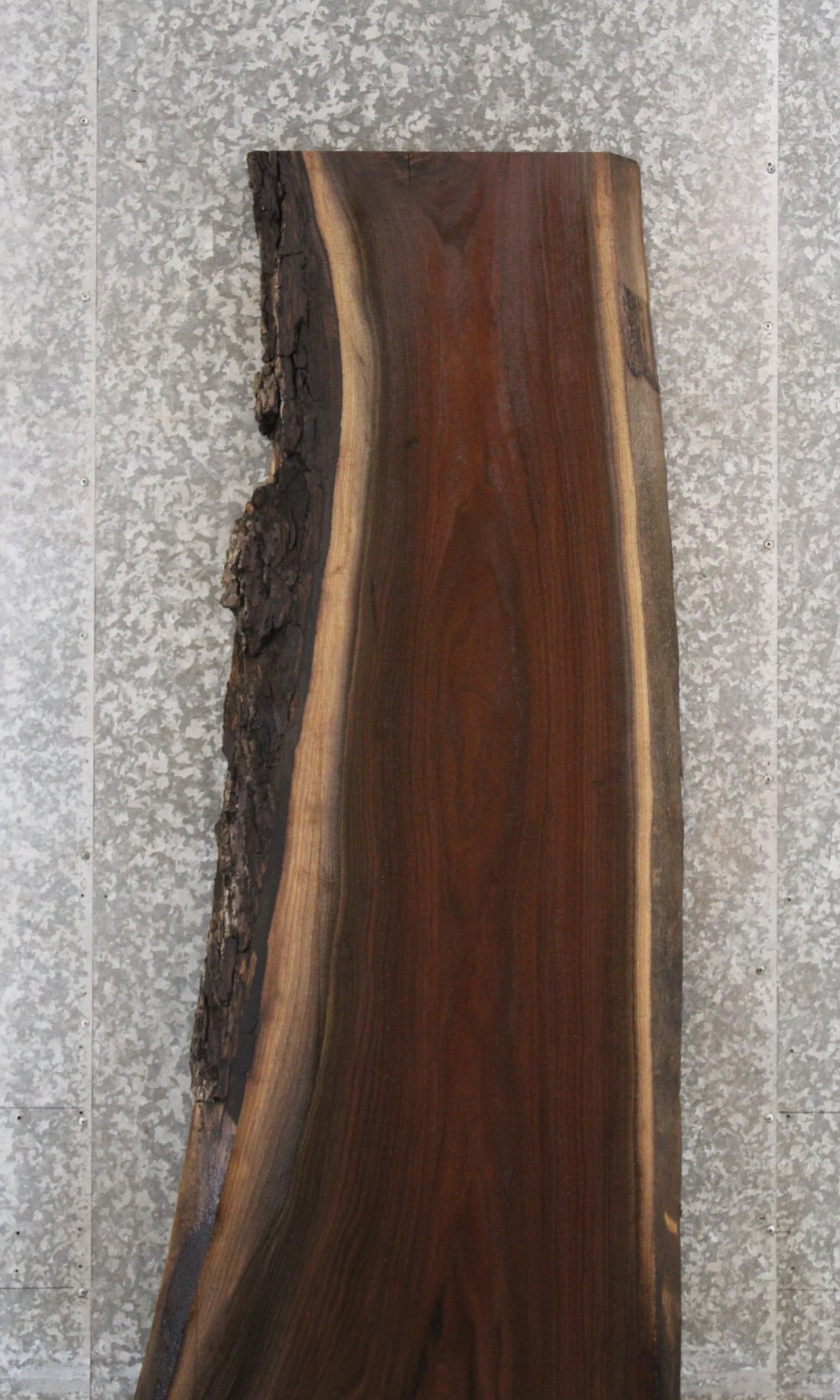 Black Walnut Live Edge Desk Slab, Rustic Wood 39072