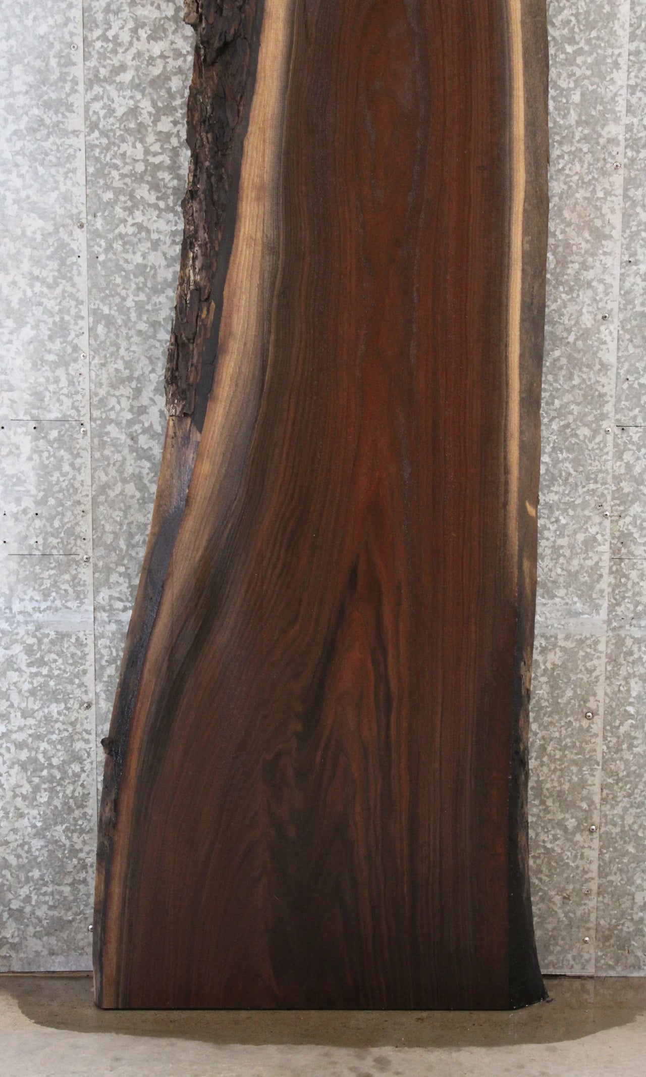Black Walnut Live Edge Desk Slab, Rustic Wood 39072