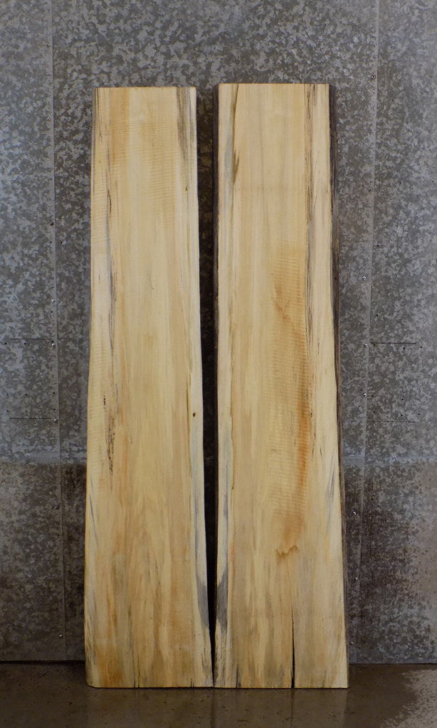 2- Bookmatched Live Edge Rustic Cottonwood Table Slabs CLOSEOUT 39073-39074