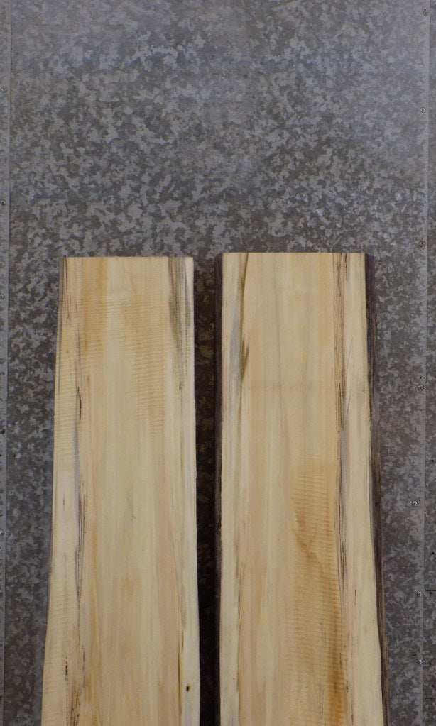 2- Bookmatched Live Edge Rustic Cottonwood Table Slabs CLOSEOUT 39073-39074