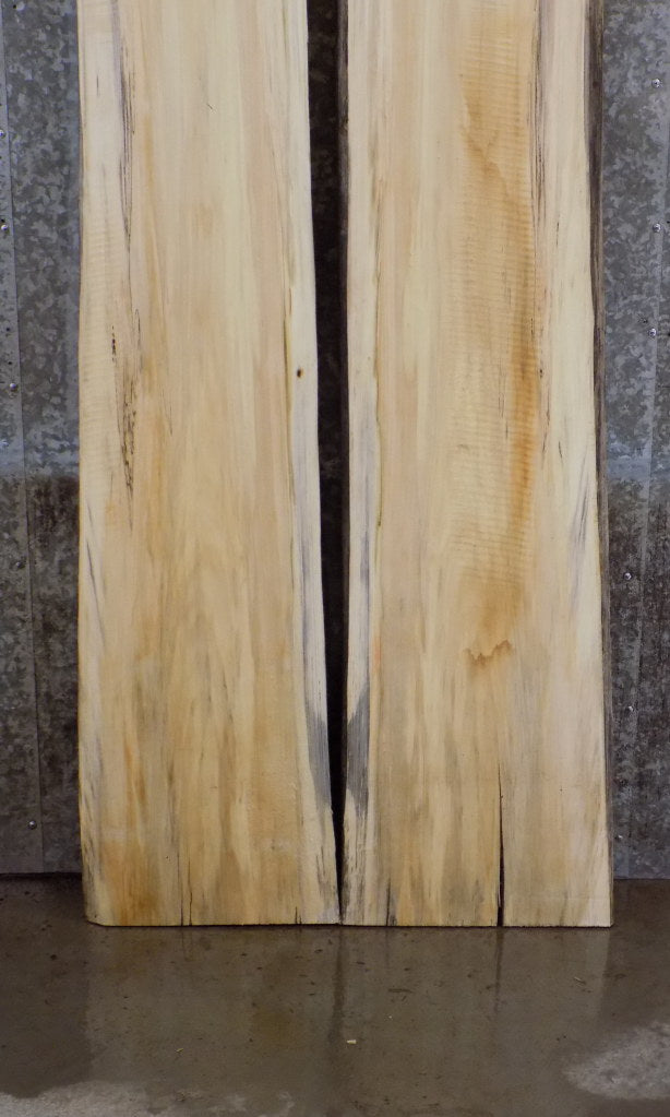 2- Bookmatched Live Edge Rustic Cottonwood Table Slabs CLOSEOUT 39073-39074