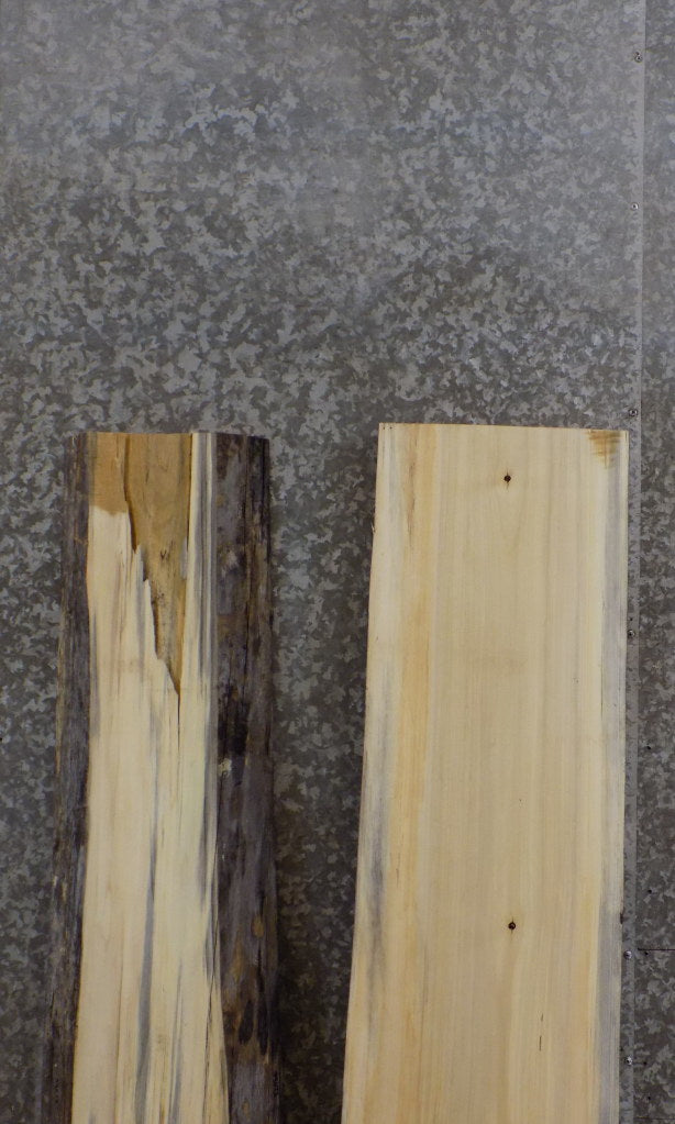 2- Bookmatched Live Edge Rustic Cottonwood Table Slabs CLOSEOUT 39073-39074