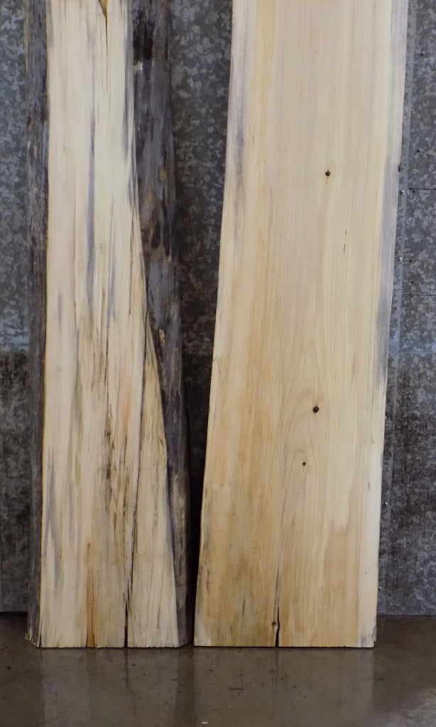 2- Bookmatched Live Edge Rustic Cottonwood Table Slabs CLOSEOUT 39073-39074