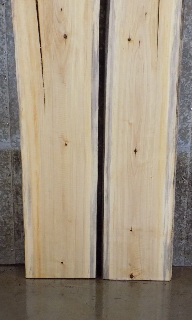 2- Live Edge Rustic Cottonwood Bar/Table Top Slabs CLOSEOUT 39077-39078