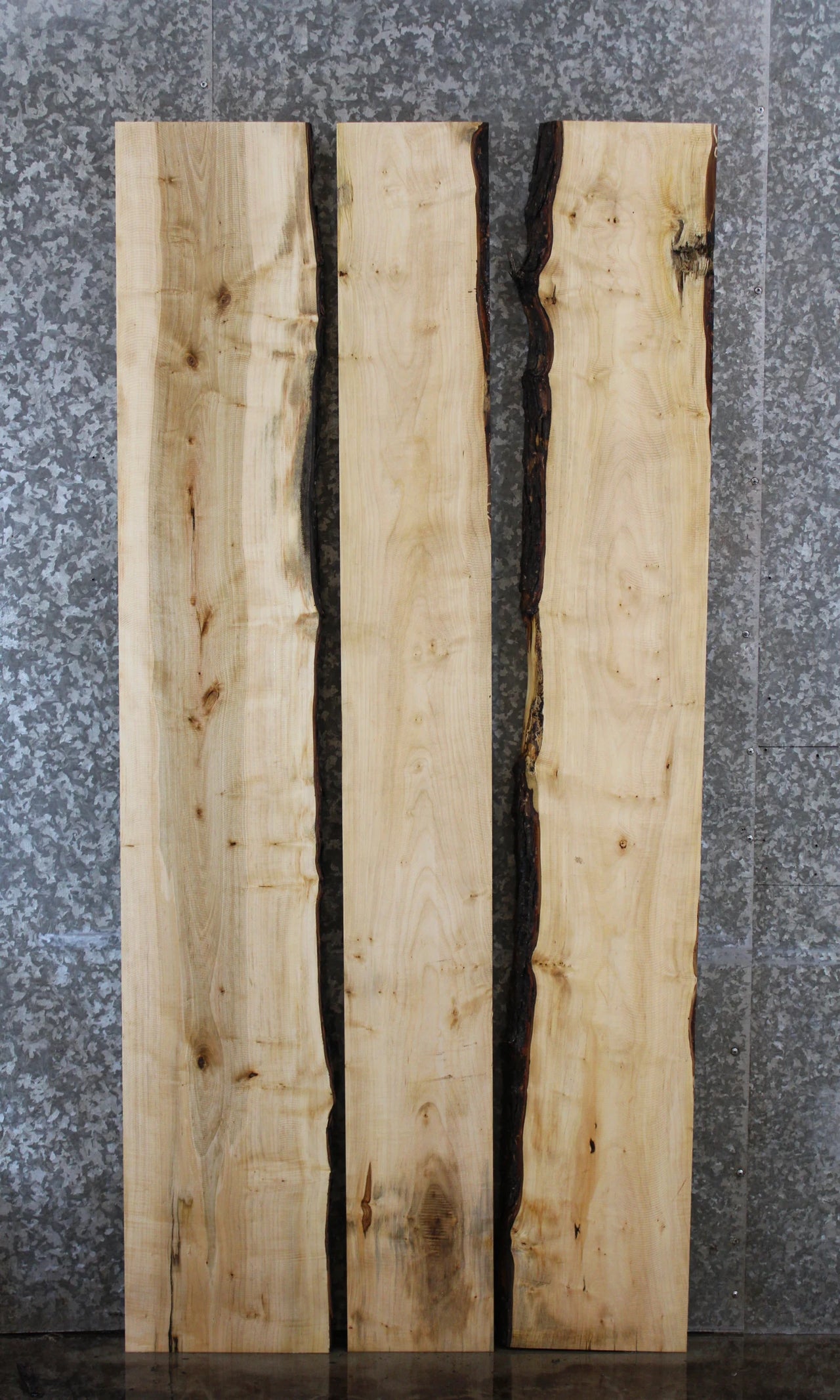 3- Maple Live Edge Dining Table Top Set, Office Desk 39084-39086