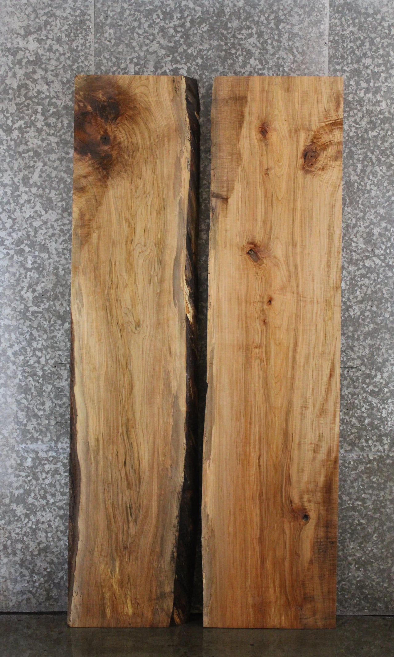2- Spalted Maple Live Edge Book Match Dining Table/Bar Top Slabs 39088