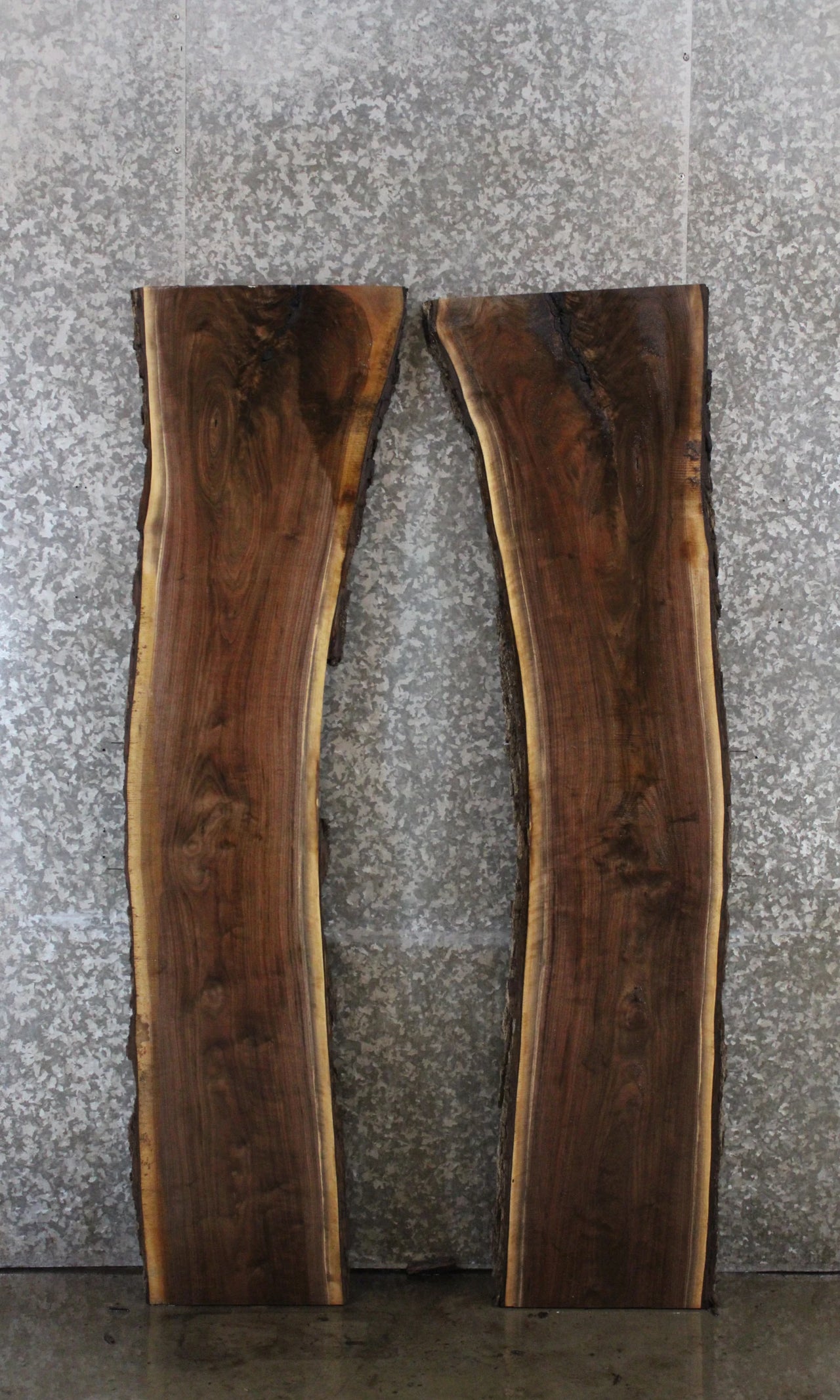 2- Black Walnut Live Edge Book Match River/Pond Table 39110