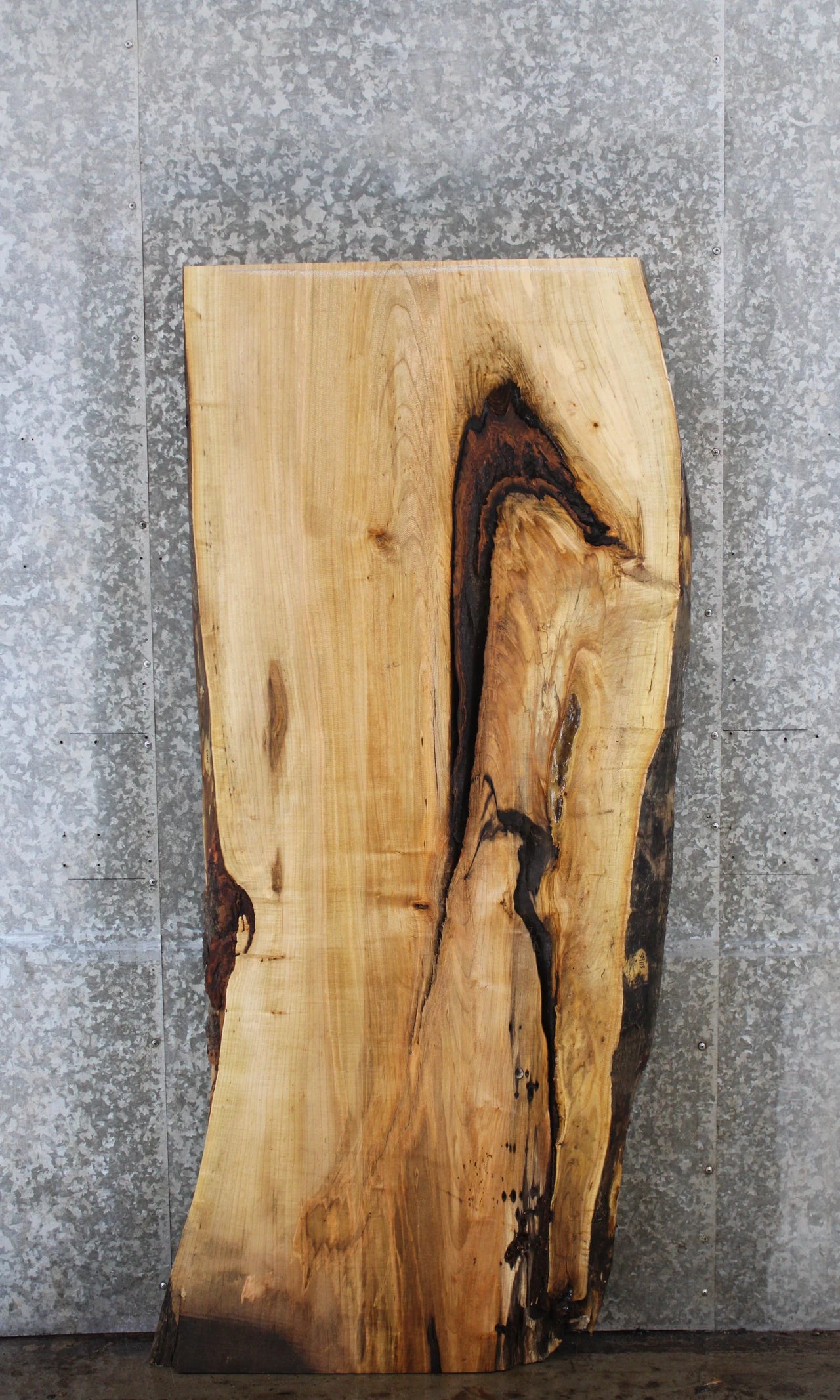 Salvaged Live Edge Maple Kitchen Table Top Slab 39113