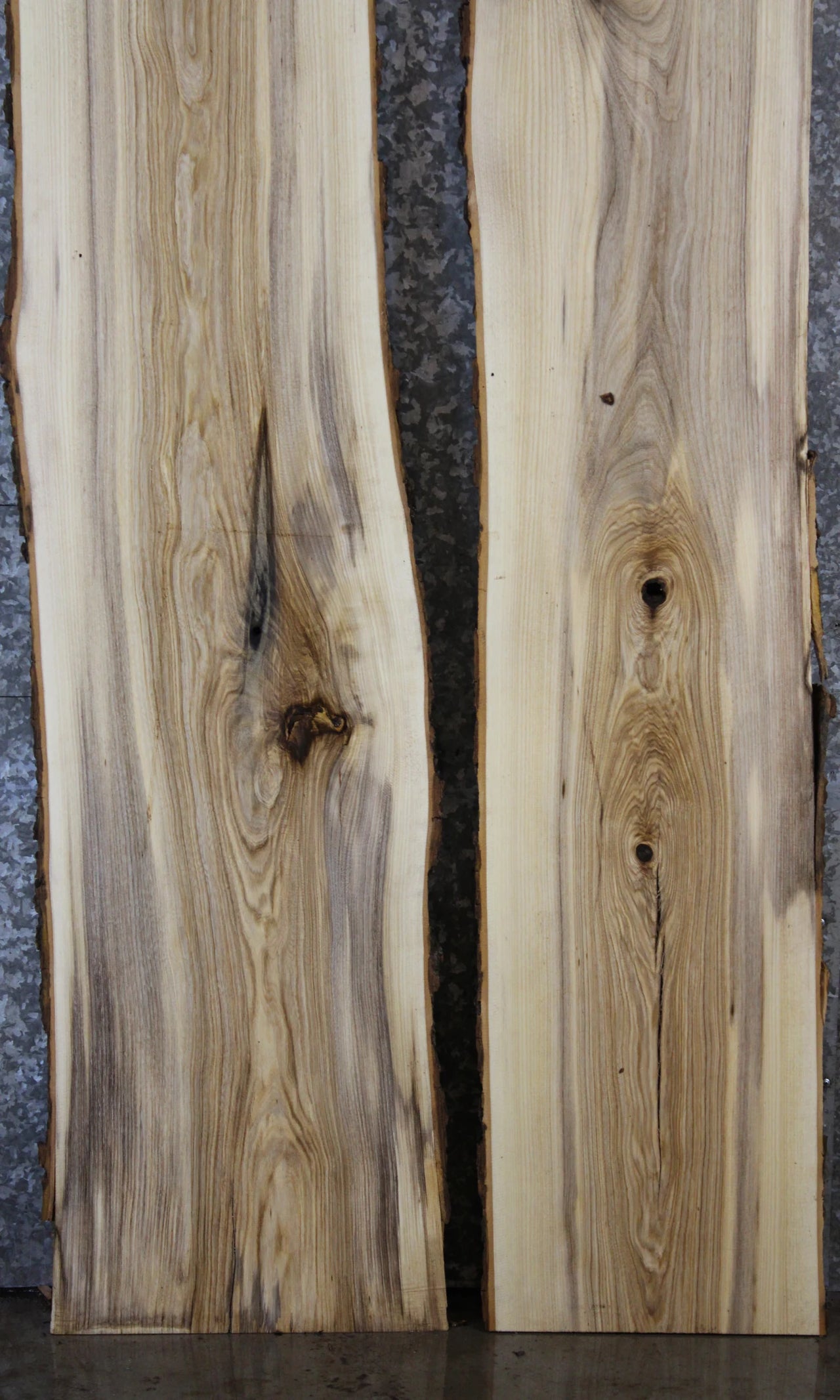 2- Live Edge Hackberry Bench Slab Set, River Table Project 39127,39134